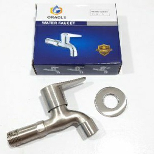 Kran air Tembok Satin ENGKOL 1/2&quot; Stainless steel ASLI (G741)