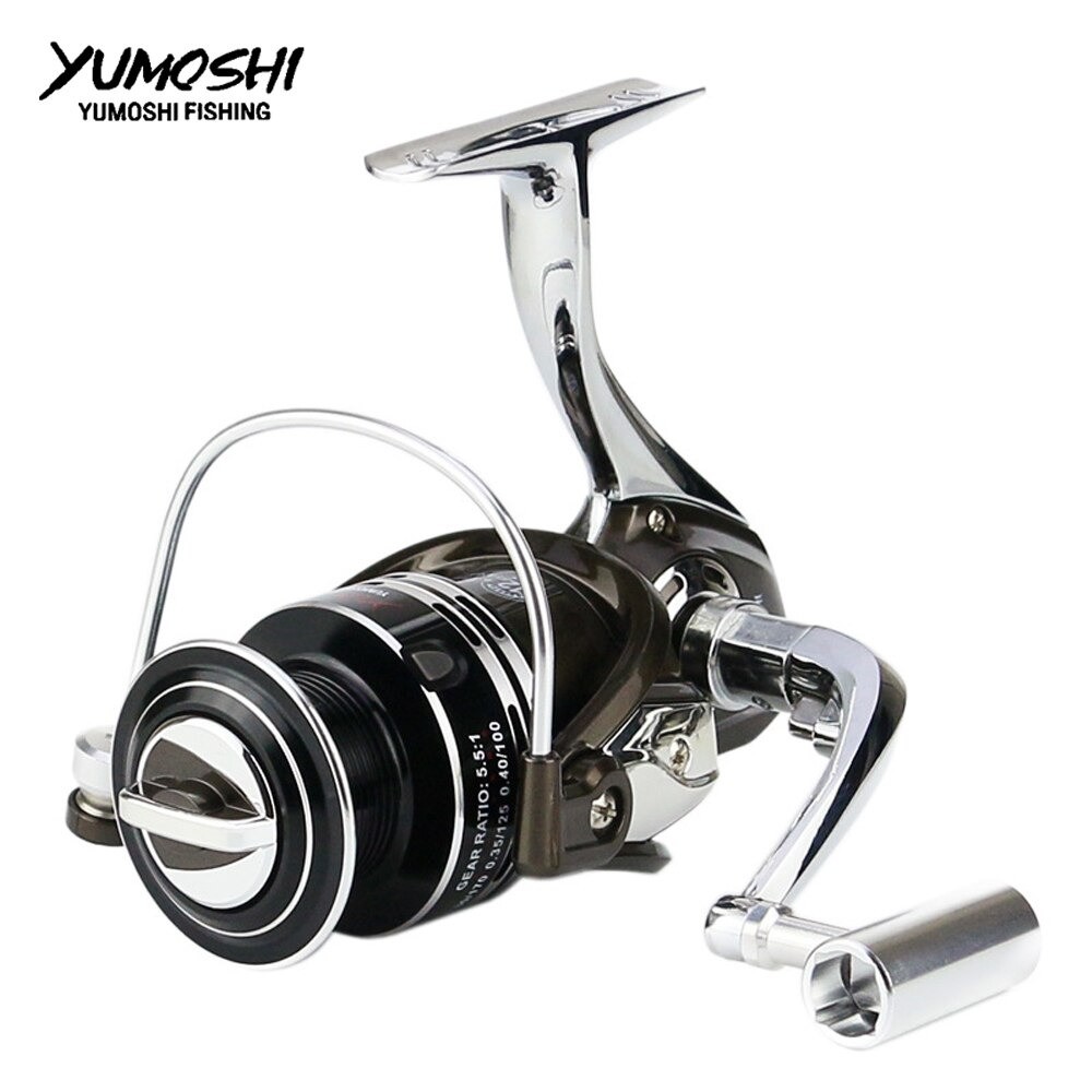 YUMOSHI BY1000 Reel Pancing Spinning 12+1 Ball Bearing 5.5:1 - Black