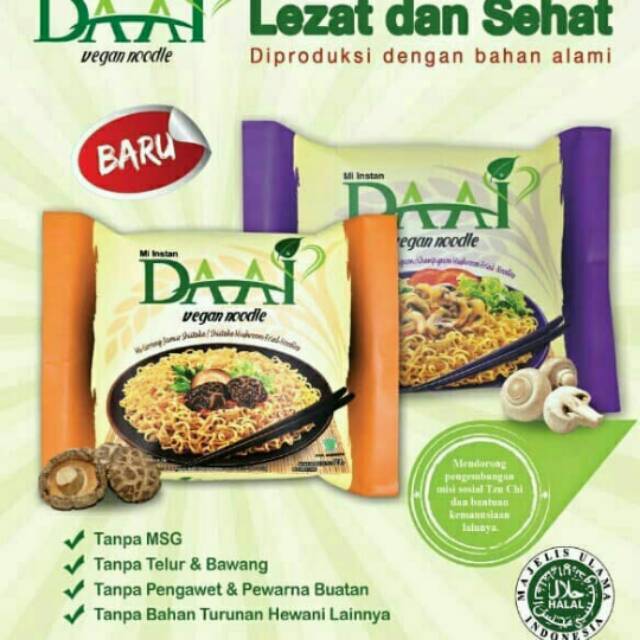 

MIE VEGETARIAN DAAI RASA BARU