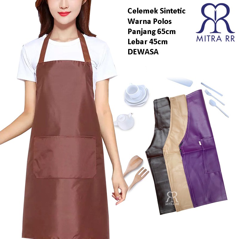 Apron Barista/ Celemek Masak Bahan Kulit Sintetis/ Oscar Leather Anti air Waterproof