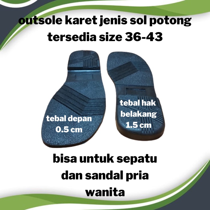 Sol Karet Sepatu Pria Wanita - Outsole Alas Sepatu Vibram Karet Potong - Outsole Alas Sepatu Casual Wanita - Outsole Sepatu Jenis Sol Potong