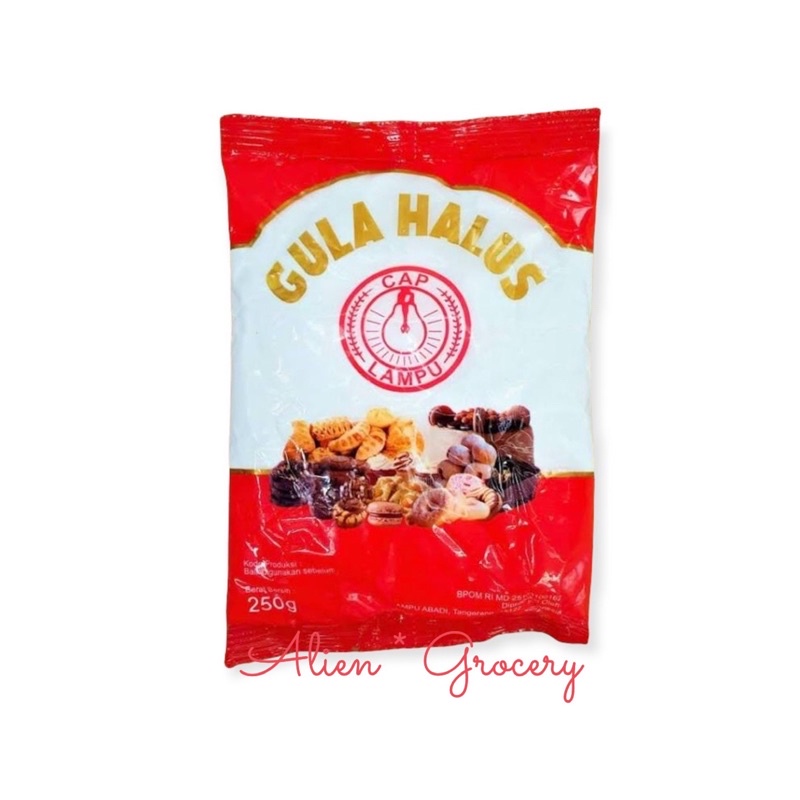 Gula Halus Bubuk Cap Lampu 250gr