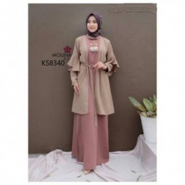 Gamis Warna Pastel Cantik Moscrepe Murah