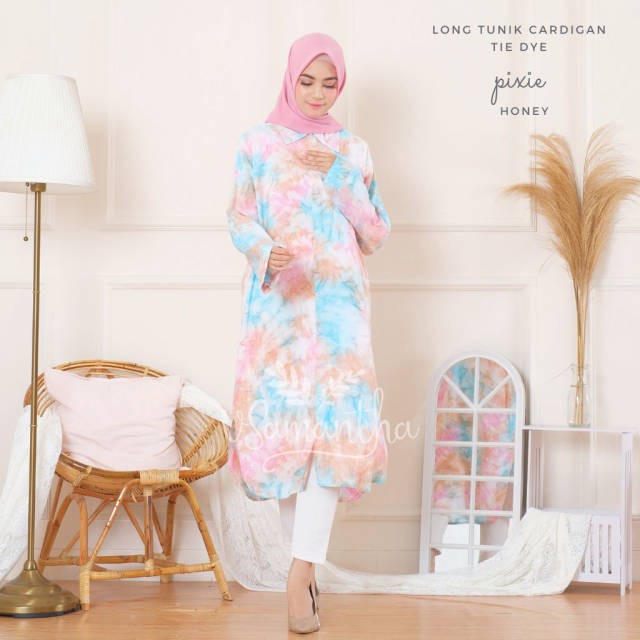 Nanoystore Official Tunik Cardigan Dewasa Viscose Rayon Motif Tie Dye