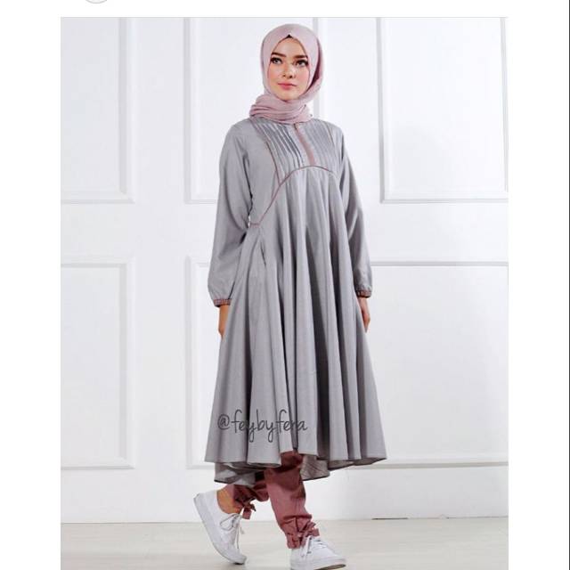 Preloved Tunik feybyfera bahan moscrepe premium