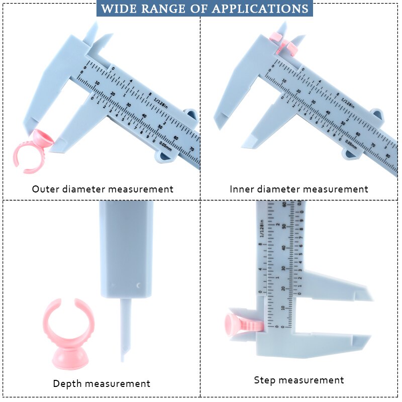 150mm Portable Plastik Untuk Makeup Alis Mengukur Vernier Caliper Permanen Tato Aksesoris Perlengkapan Penggaris Alat Ukur