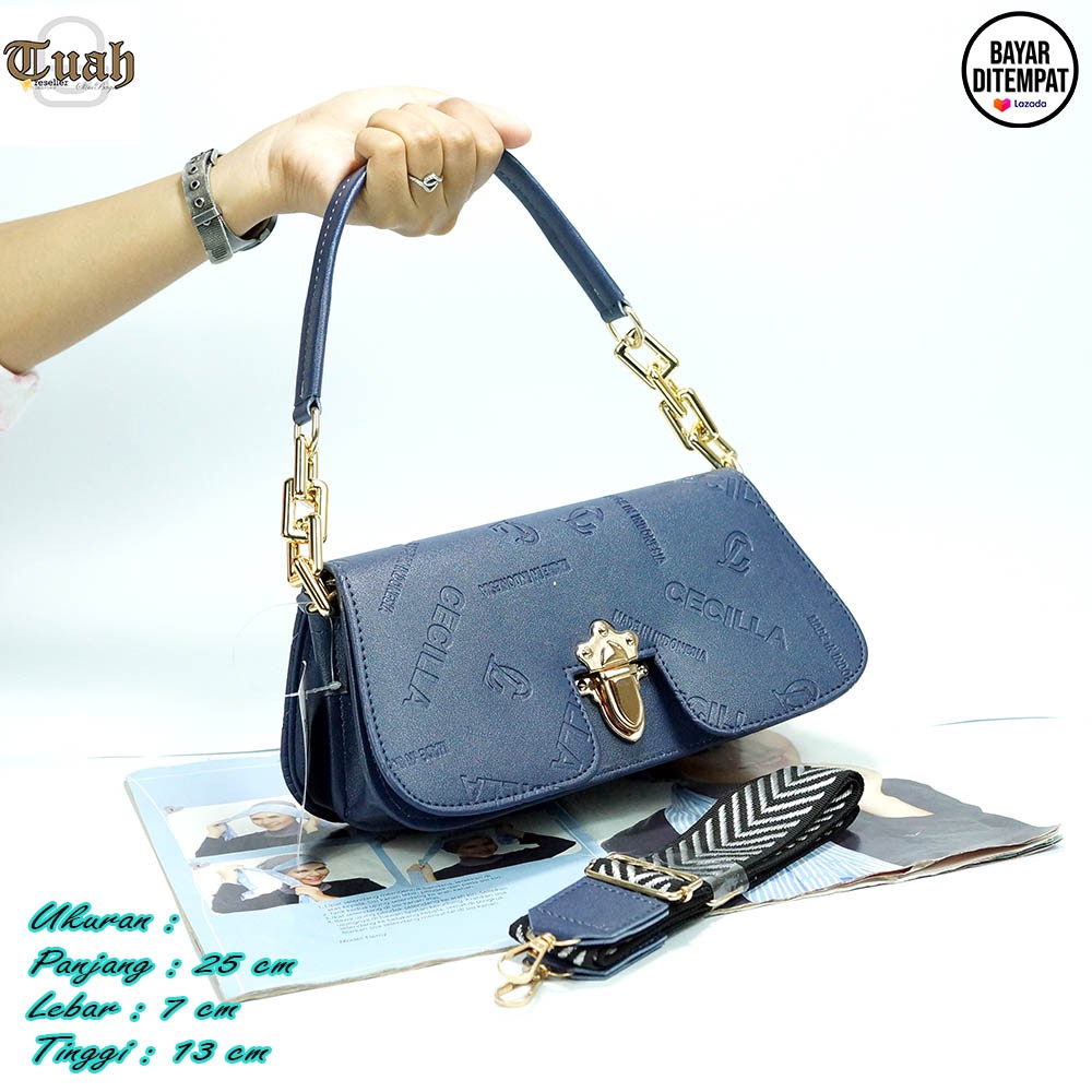 TUAH SLIMBAGS / SL CeciLLa Bordir 2 Tali MX 3798 / Tas Fashion Wanita Terbaru / Best Seller