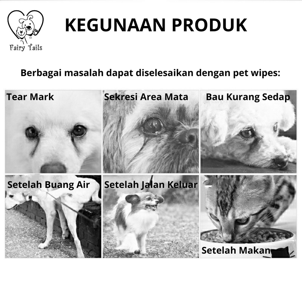 Pet Wipes Wet Tissue Basah Anabul Untuk Anjing Dan Kucing / Tisu Pembersih / Grooming Perawatan Tubuh