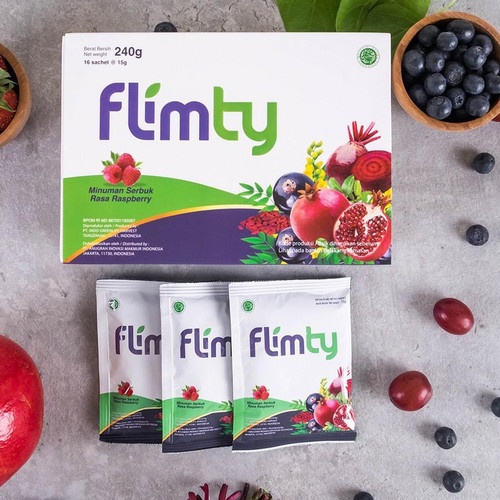 1 Box Flimty Original Fiber Pelangsing Alami Penurun Berat Badan Detox Tubuh Diet isi 16 sachet