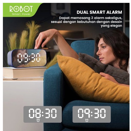 itstore Speaker Bluetooth Robot RB560 Alarm Clock LED Indicator Bluetooth 5.0 Original - Garansi 1 Tahun