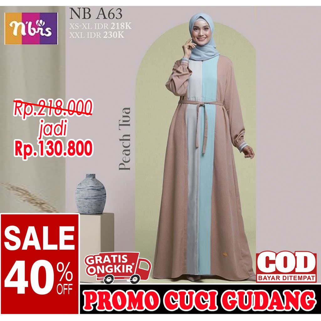 Gamis Nibras Promo 40%, Promo Cuci Gudang, Promo Akhir Tahun, 4