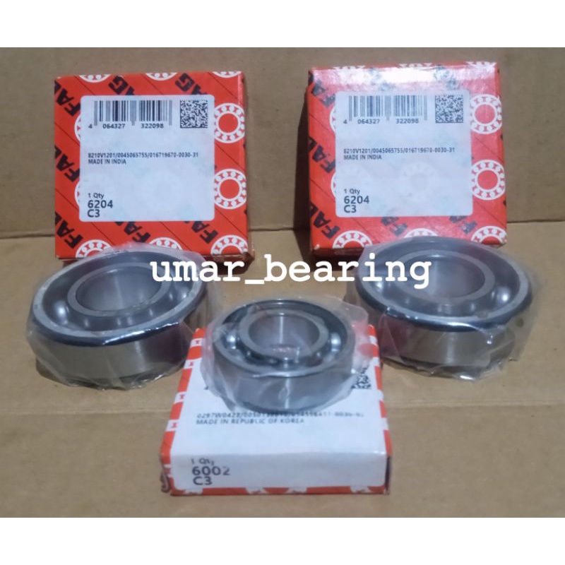 Bearing Laher Fag Mesin Rasio Ratio Suzuki TS 125 Full Set Fag C3 high speed