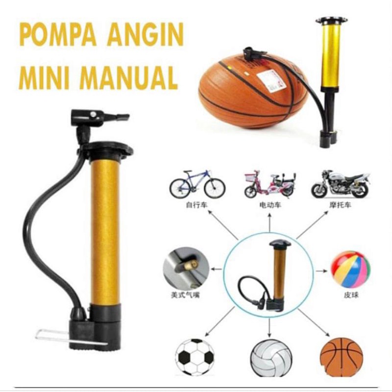 POMPA ANGIN PORTABLE MINI BAN SEPEDA/BOLA/BALON/MOTOR