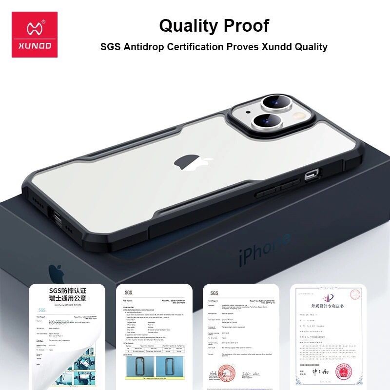 XUNDD ORIGINAL Apple iPhone 13 Pro Max 13 Mini Soft Hard Case Hybrid Armor