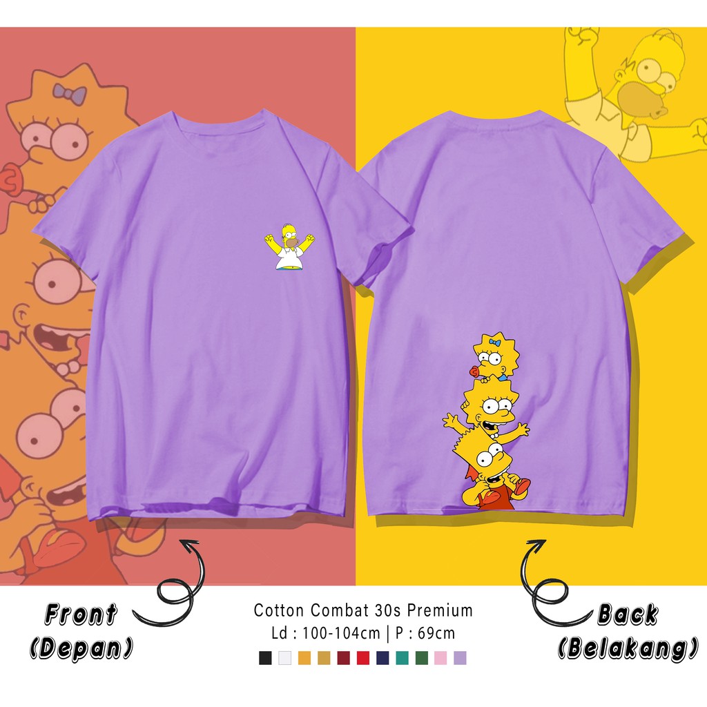 THE SIMPSONS  / TERMURAH BAJU KAOS KATUN WANITA/ PRIA UNISEX LENGAN PENDEK / TUMBLR TEE