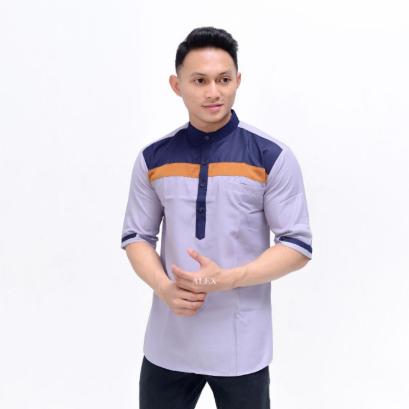 Baju Koko Kurta Pria Lengan Pendek Bahan Toyobo Terbaru Dan Terlaris