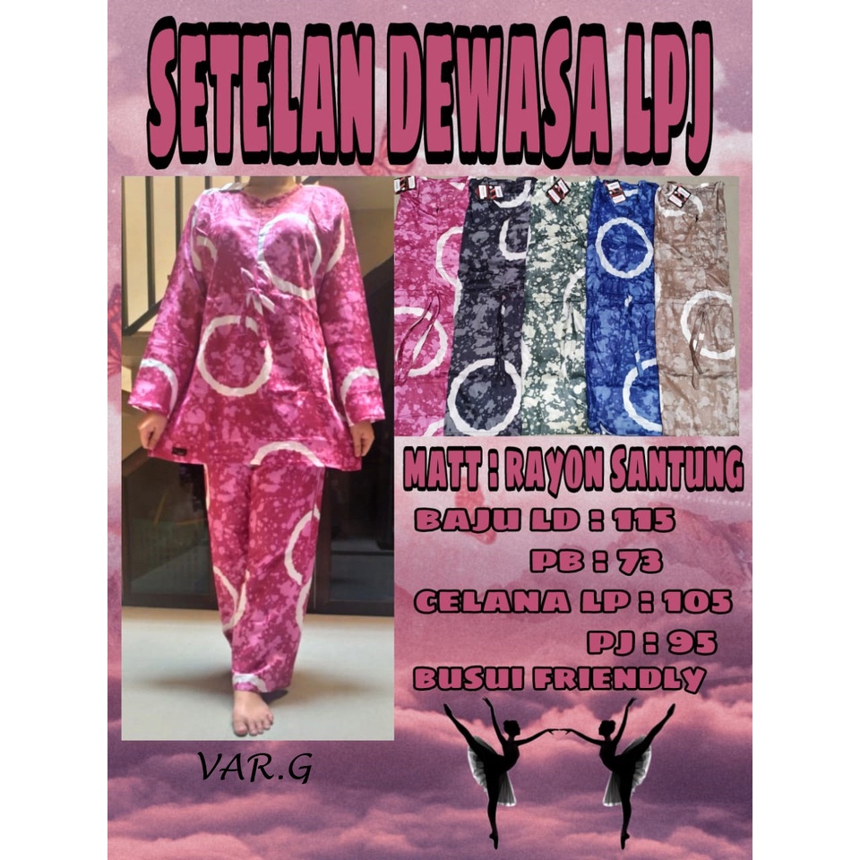 SETELAN CELANA LENGAN PANJANG ANDIN TIE DYE RAYON BUSUI SERUT TALI RESLETING DEPAN HARGA GROSIR