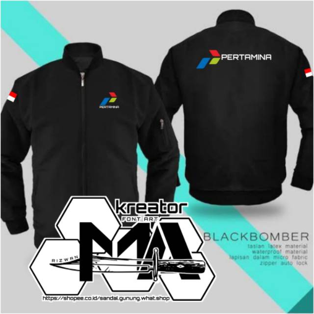 best seller/hot promo/gratis ongkir/Jaket taslan bomber /pertamina /pertamina indonesi