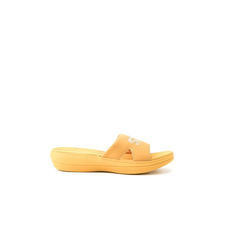 SANDAL SLIDE HUSH PUPPIES WANITA ORIGINAL CASUAL TERBARU KUNING HW06