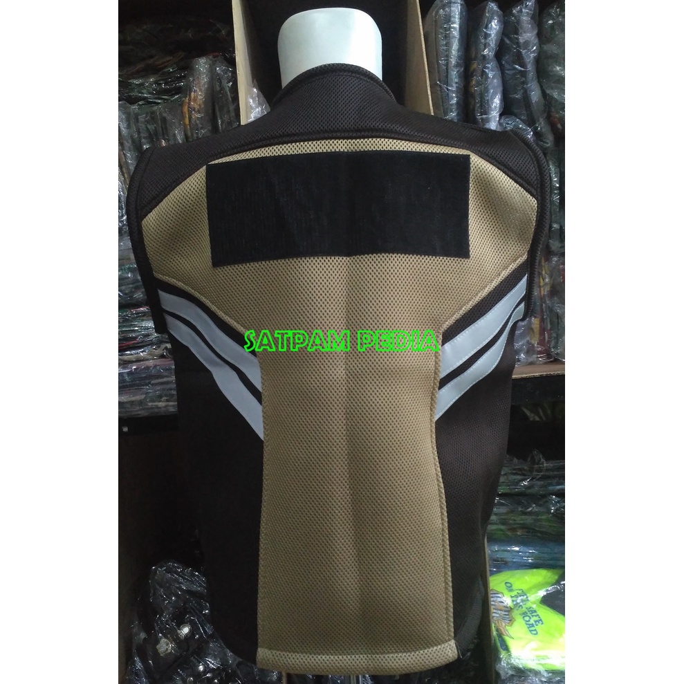 Rompi Touring Double Mesh Coklat - Rompi Motor Touring