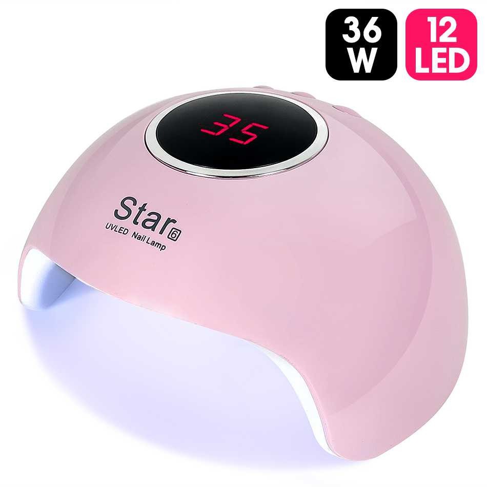 Bayar Ditempat ROHWXY Pengering Kutek Kuku UV LED Nail Dryer 36W - Star6