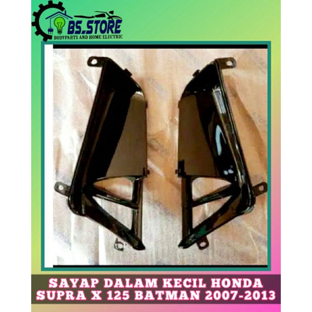 COVER SAYAP DALAM KECIL ANGIN ANGIN HONDA SUPRA X 125 BATMAN 2007 2008 2009 2010 2011 2012 2013 | SAYAP KECIL HONDA SUPRA X 125 2007 -2013 | LEGSHIELD DALAM KECIL SUPRA X 125 2007-2013 HITAM