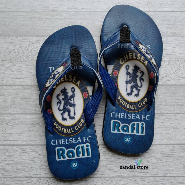 SANDAL CUSTOM NAMA ANAK KARAKTER  BOLA - FREE REQUEST NAMA