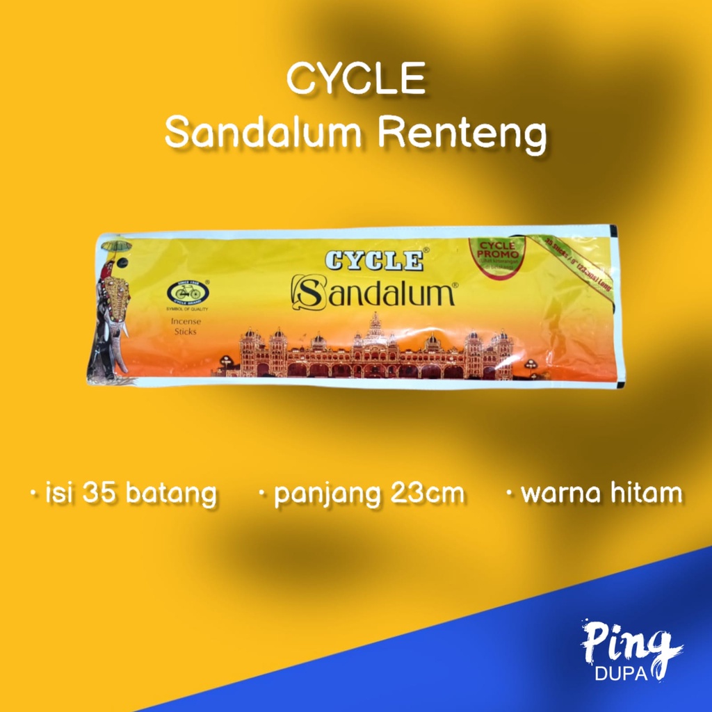 Dupa Cendana Sandalum Renteng Isi 35 Batang Hio Wangi By Cycle India