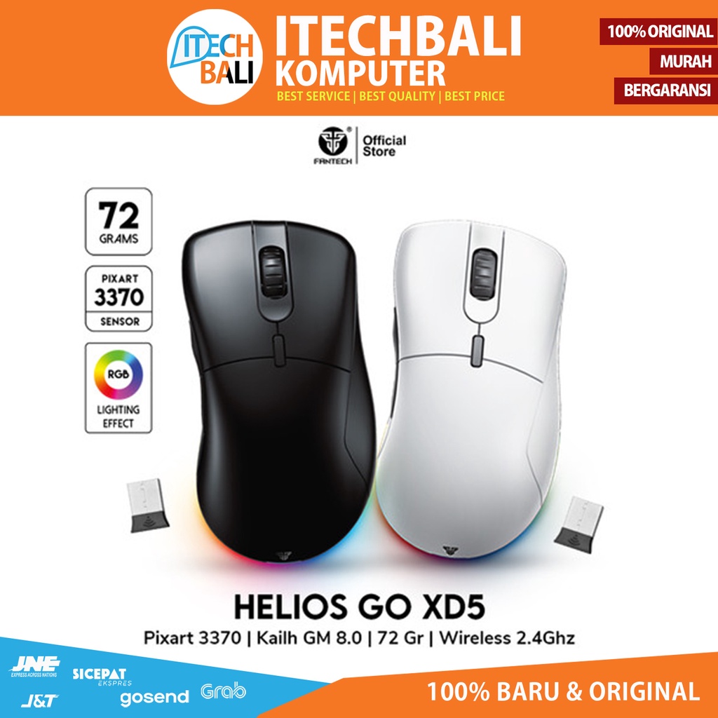 Fantech HELIOS GO XD5 Wireless Mouse Gaming RGB | ITECHBALI