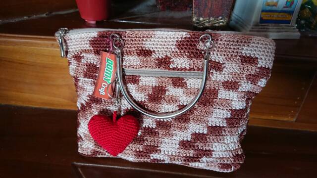 Tas pesta | tas handmade bahan rajut pollyindo