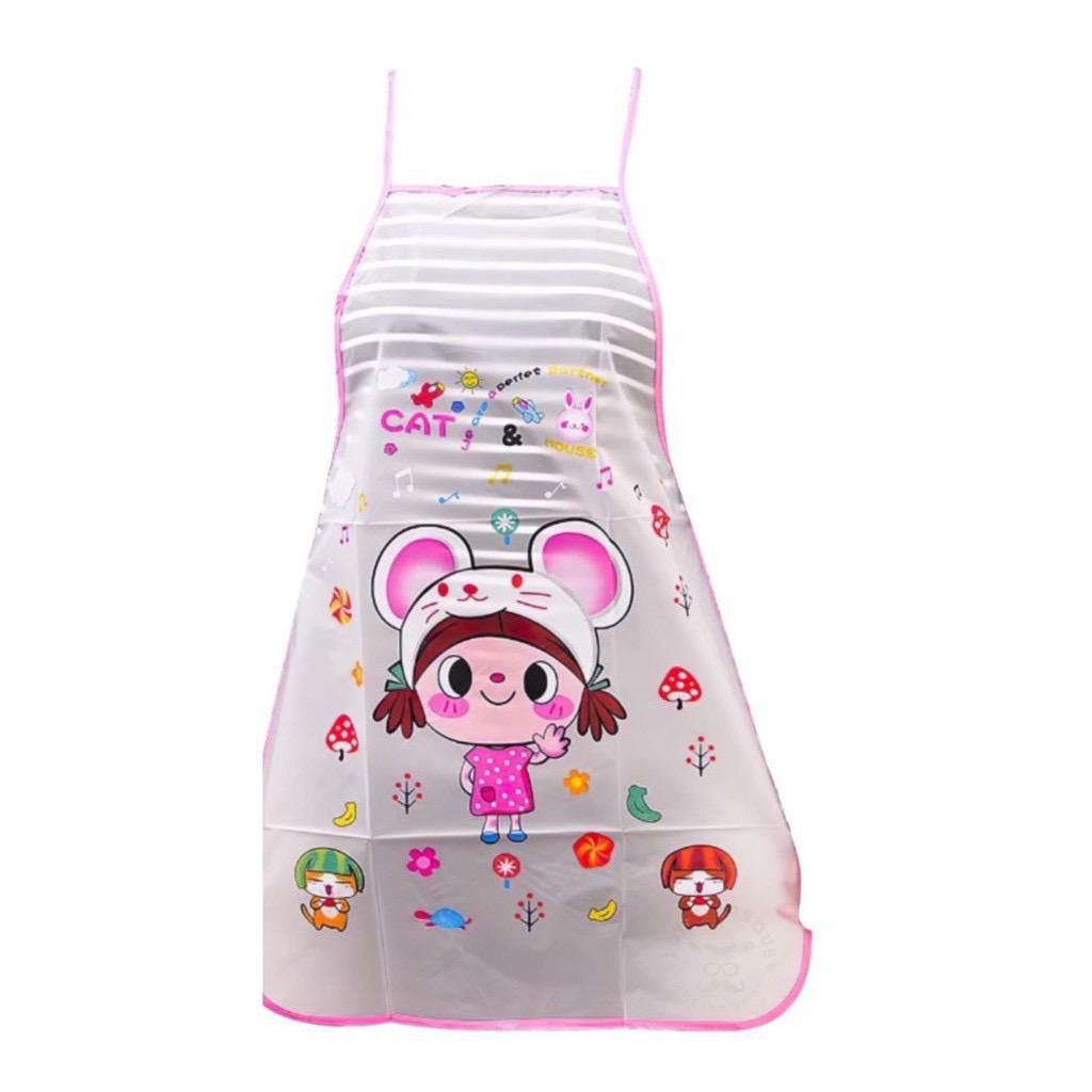 Celemek Apron Anak Karakter Doraemon Kitty Panda Gajah Rabbit Motif Lucu Celemek Dapur Anti Air