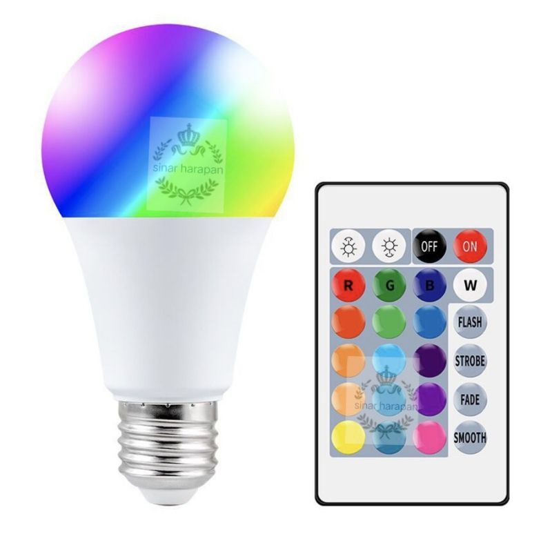 LAMPU BOHLAM LED RGB BERUBAH WARNA REMOTE CONTROL ORIGINAL