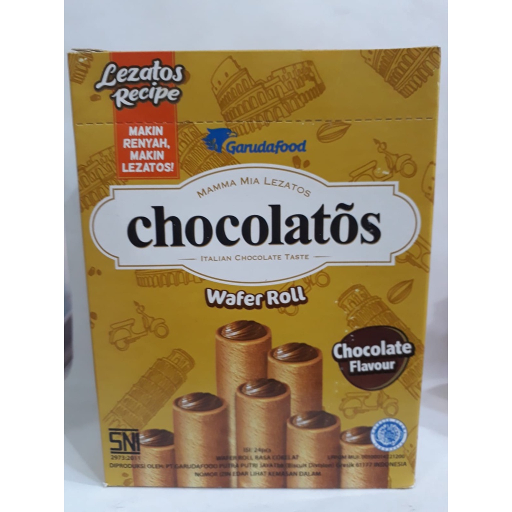 

CHOCOLATOS WAFER ROLL CHOCOLATE FLAVOUR ISI 24PCS X 7G