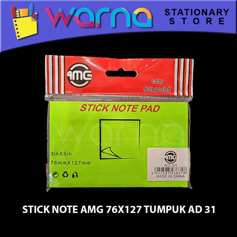 

STICK NOTE AMG 76X127 TUMPUK AD 31