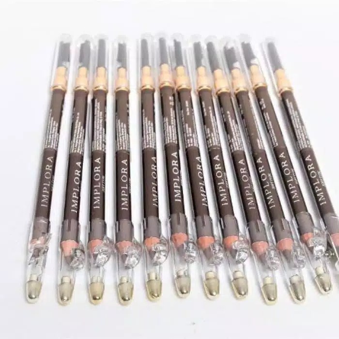 BPOM PENSIL ALIS IMPLORA / CELAK / EYEBROW PENCIL - brown &amp; black