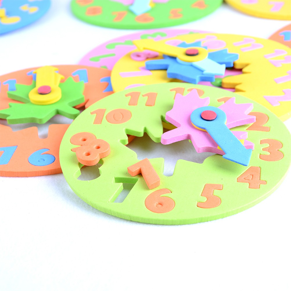 Mainan anak puzzle edukasi belajar jam