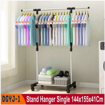 Rak Gantung Baju Serbaguna / Single Stand Hanger / Rak baju portable