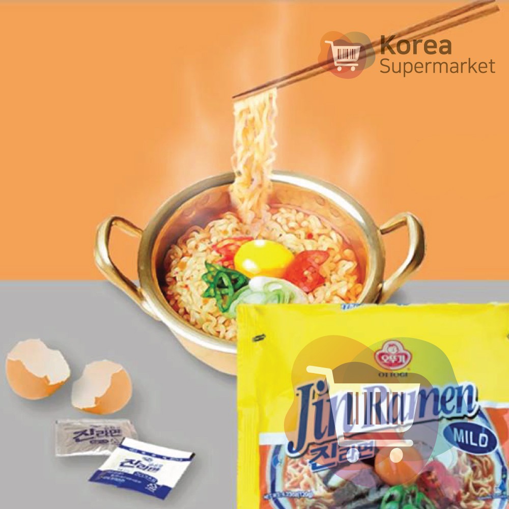 Ottogi Jin Ramen Ramyun Mild 120g/Mi Ramen Ramyun Original Asli Korea