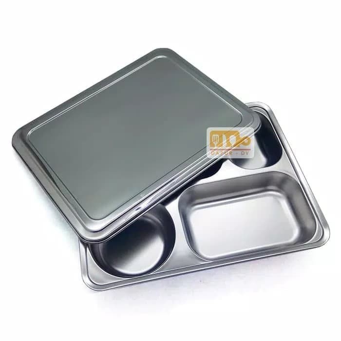 Piring Sekat Prasmanan Stainless / Nampan Sekat Food Tray Stainless