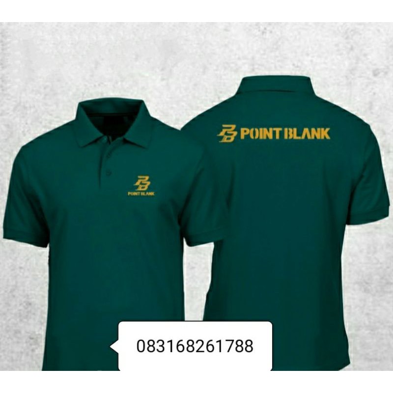 Kaos PB Kaos poin blank bordir depan belakang polo katun kaos kerah point blank Kaos polo point blan