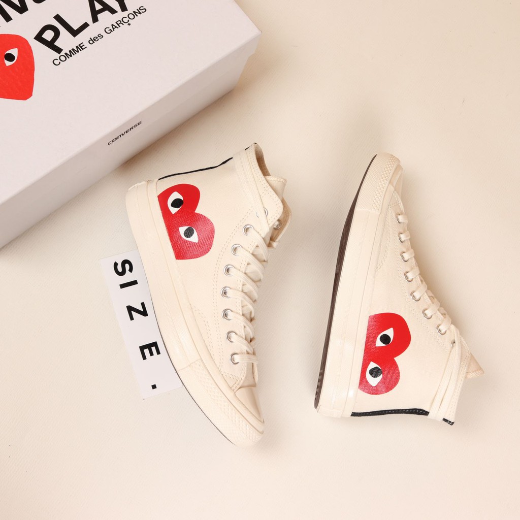 Converse x Comme Des Garcons PLAY All Star Chuck ‘70 Hi White