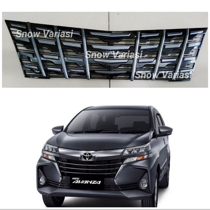 Grill avanza 2020 front grille alphard hitam lis abu jsl