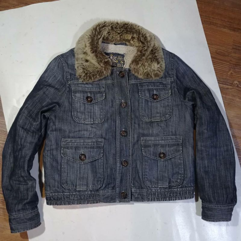 GAP TRUCKER DENIM LINED SHERPA JACKET