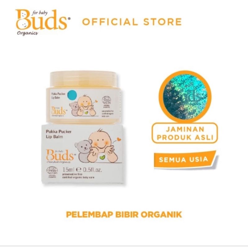 Buds Organics Cherrished Pukka Pucker Lip Balm 15 ml - Pelembab Bibir