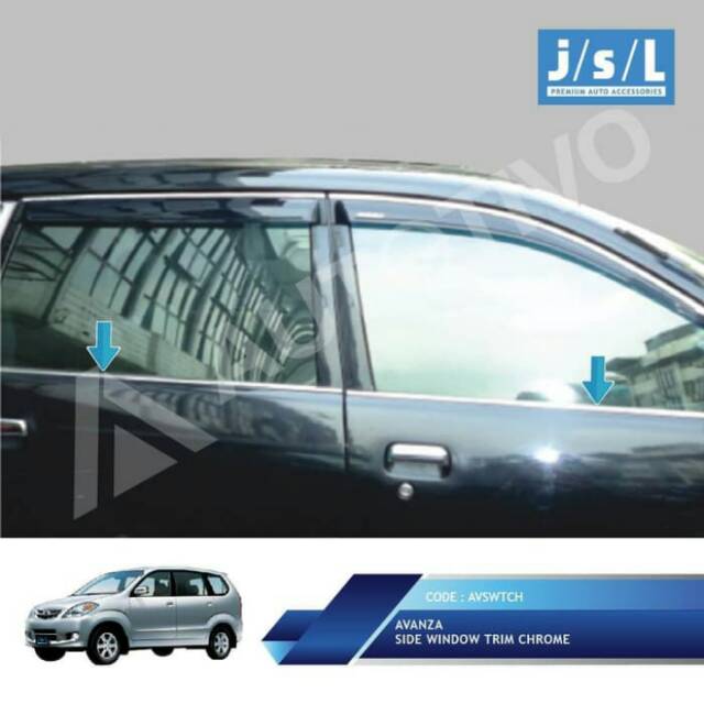 Lis Kaca Samping / Side Window Trim Chrome Toyota Avanza 2008 2011