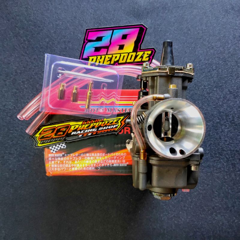 KARBU KARBURATOR BLACK PWK 28 30 32 34 JAPAN MOTOMASTER RACING ORIGINAL FREE JETTING KIT