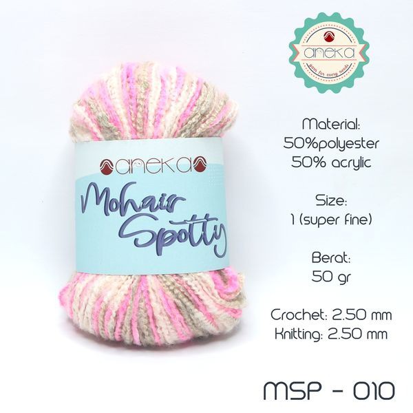 Benang Rajut Katun Mohair Spotty / Mohair Spotty Yarn - 010