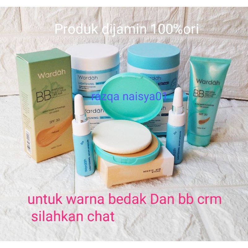 Paket kosmetik wardah lengkap/COD Paket Skin care wardah/Paket penyamar flek hitam
