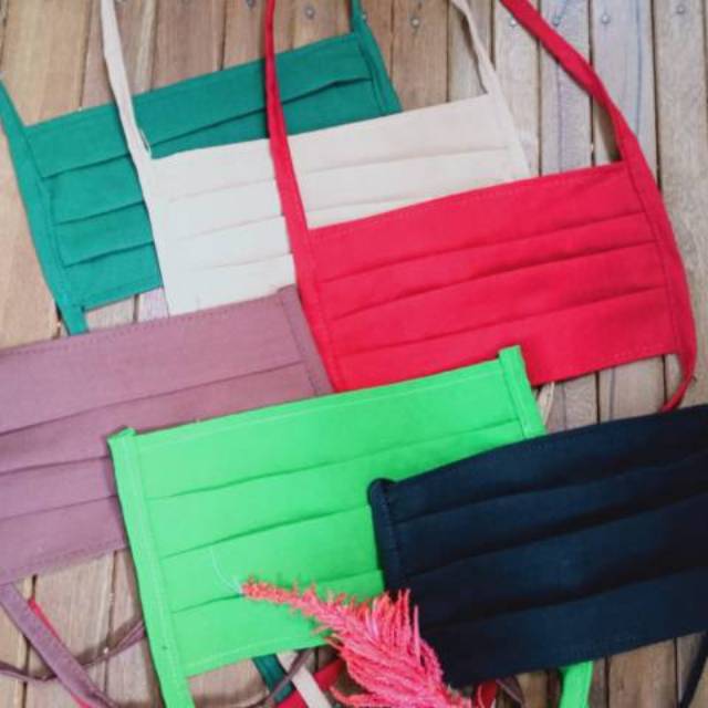 Masker Hijab Tali Instan Bahan Katun Jepang