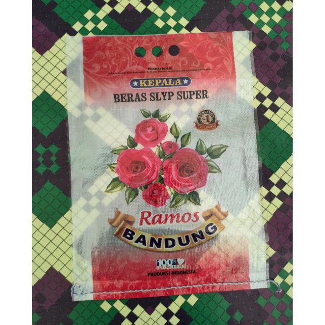 

karung beras kemasan laminating ramos bandung 5kg